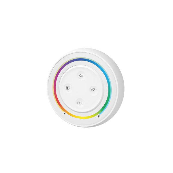Panel naścienny RGB+CCT Okrągły 1-strefowy 2xAAA Biały S2-W