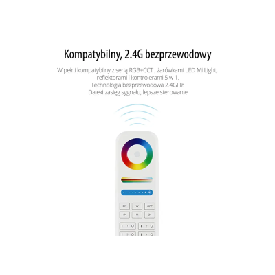 Pilot dotykowy RGB+CCT 8-strefowy 2xAAA FUT089