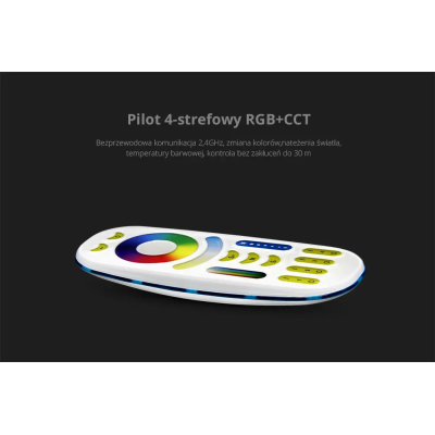 Pilot dotykowy RGB+CCT 4-strefowy 2xAAA FUT092