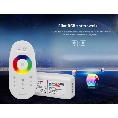Zestaw Pilot + Sterownik RGB 12V-24VDC 10A FUT025