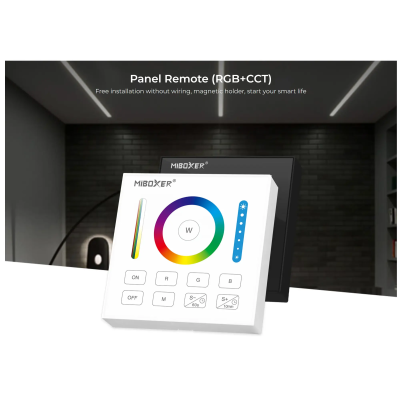Panel naścienny RGB+CCT 1-strefowy 2xAAA B0
