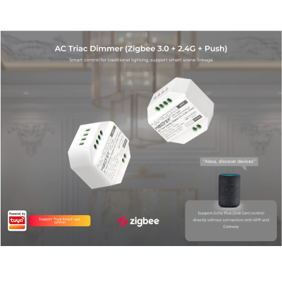 Ściemniacz MONO 100-240V AC 1.36A Zigbee 3.0/2.4G/Push TRI-C1ZR