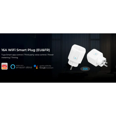 Inteligentna wtyczka z pomiarem zużycia energii 100-240VAC 16A czarna WiFi SWE01-B