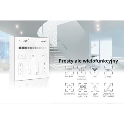 Panel naścienny MONO 4-strefowy 2xAAA B1