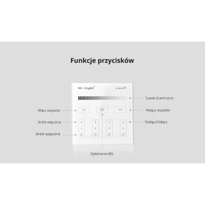 Panel naścienny MONO 4-strefowy 2xAAA B1