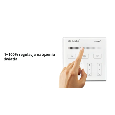 Panel naścienny MONO 4-strefowy, czarny 2xAAA B1B