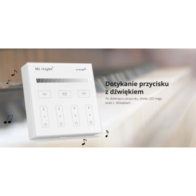 Panel naścienny MONO 4-strefowy, czarny 2xAAA B1B