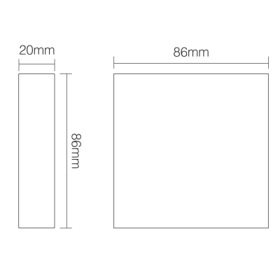 Panel naścienny MONO 4-strefowy, czarny 2xAAA B1B