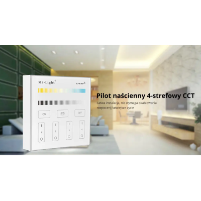 Panel naścienny CCT 4-strefowy 2xAAA B2