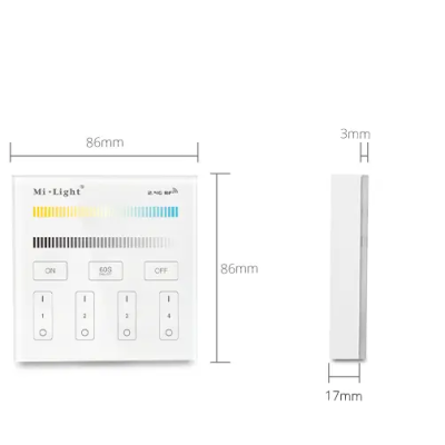 Panel naścienny CCT 4-strefowy 2xAAA B2
