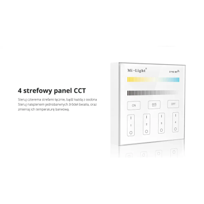 Panel naścienny CCT 4-strefowy 2xAAA B2
