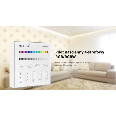 Panel naścienny RGB/RGBW 4-strefowy 2xAAA B3