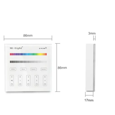 Panel naścienny RGB/RGBW 4-strefowy 2xAAA B3