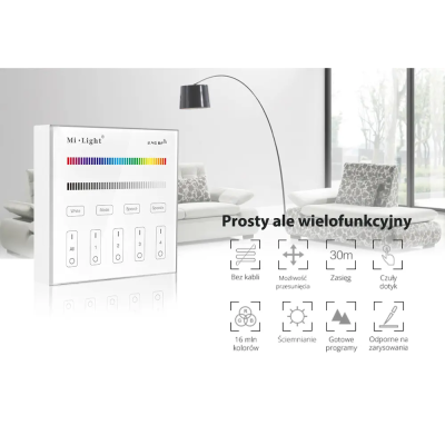 Panel naścienny RGB/RGBW 4-strefowy 2xAAA B3