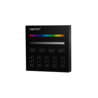 Panel naścienny RGB/RGBW 4-strefowy, czarny 2xAAA B3B