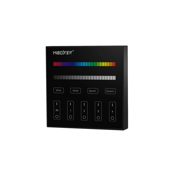 Panel naścienny RGB/RGBW 4-strefowy, czarny 2xAAA B3B