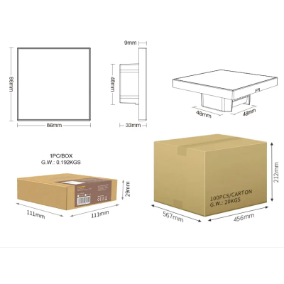 Panel naścienny RGB+CCT 4-strefowy 230V T4