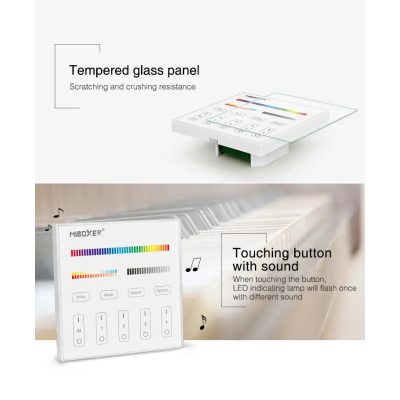 Panel naścienny RGB+CCT 4-strefowy 230V T4