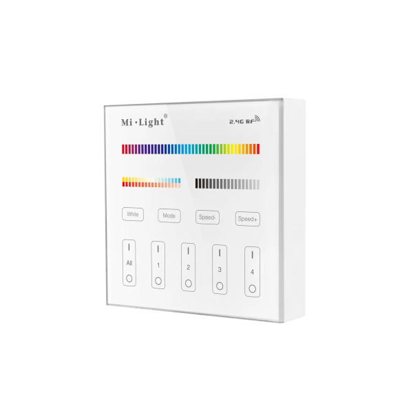 Panel naścienny RGB+CCT 4-strefowy 2xAAA T4