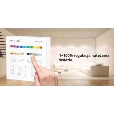 Panel naścienny RGB+CCT 4-strefowy 2xAAA T4