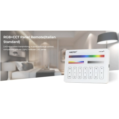 Panel naścienny RGB+CCT 8-strefowy 2xAAA M4
