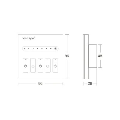 Dotykowy panel naścienny L4 Mi-Light