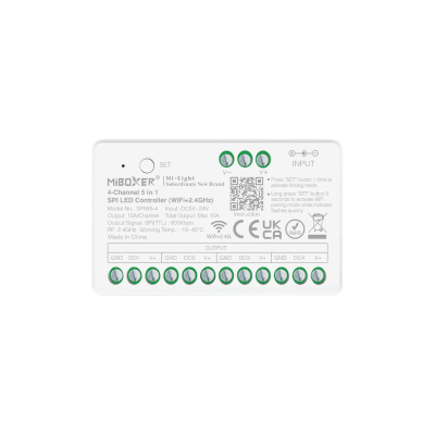 Sterownik LED 5w1 RGB+CCT SPI WiFi+2.4G SPIW5-4