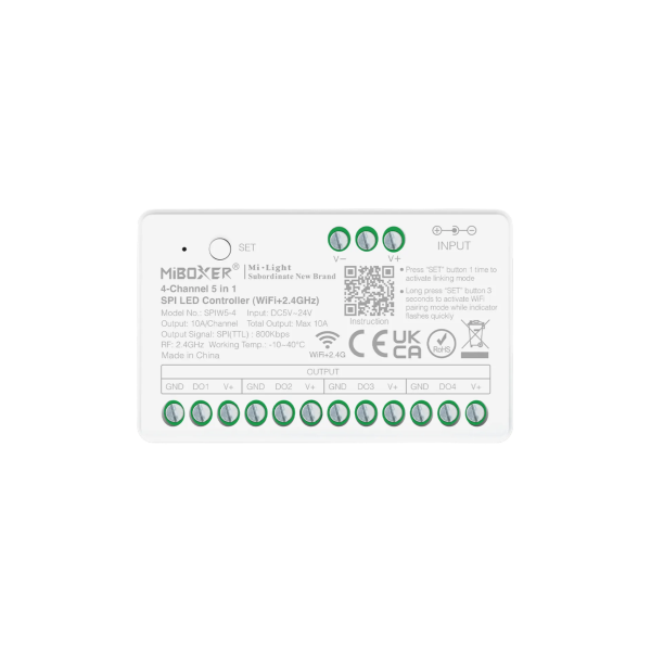 Sterownik LED 5w1 RGB+CCT SPI WiFi+2.4G SPIW5-4