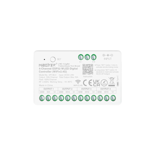 Sterownik LED SPI ESP32 WLED 4-kanałowy WiFi+2.4G SPI-WL4