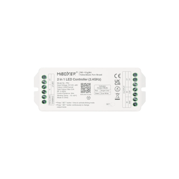 Sterownik 2w1 MONO/CCT, ściemniacz 12-48V 20A PR2