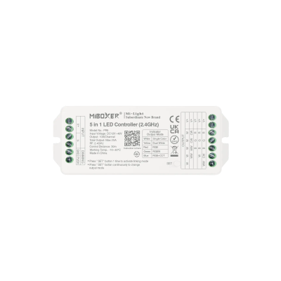 Sterownik 5w1 RGB+CCT 12-48V 20A 2.4G PR5