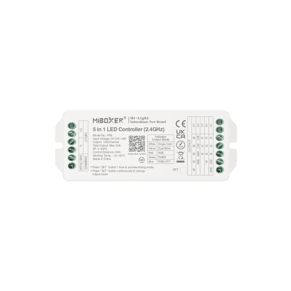Sterownik 5w1 RGB+CCT 12-48V 20A 2.4G PR5