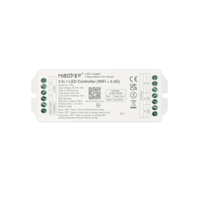 Sterownik 2w1 MONO/CCT 12–48V 20A WiFi+2.4G PW2
