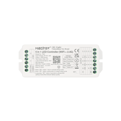Sterownik 5w1 RGB+CCT 12-48V 20A WiFi+2.4G PW5