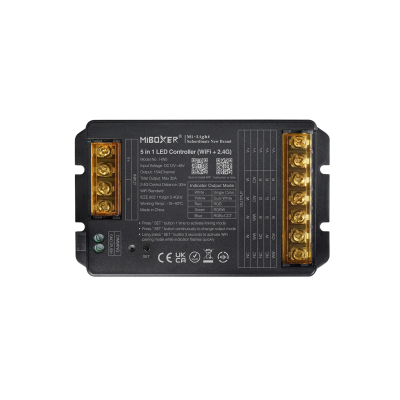 Sterownik 5w1 RGB+CCT 12-48V 30A WiFi+Bluetooth+2.4G HW5
