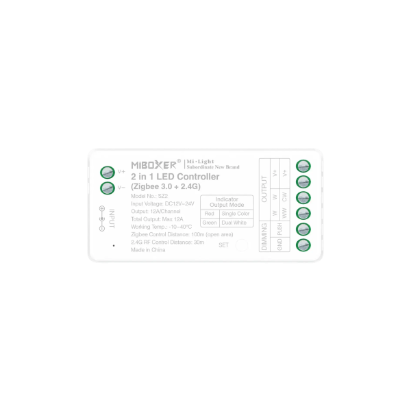Sterownik 2w1 MONO/CCT 12V-24VDC 12A Zigbee 3.0 SZ2 (FUT035Z+)
