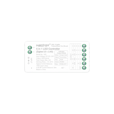 Sterownik 5w1 RGB+CCT 12V-24VDC 12A Zigbee 3.0 SZ5 (FUT037Z+)
