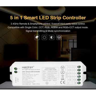 Sterownik LED RGB+CCT 12-24VDC 5w1 LS2