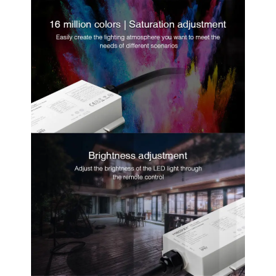 Sterownik woodoodporny LED RGB+CCT 12-48VDC 5w1 LS2-WP