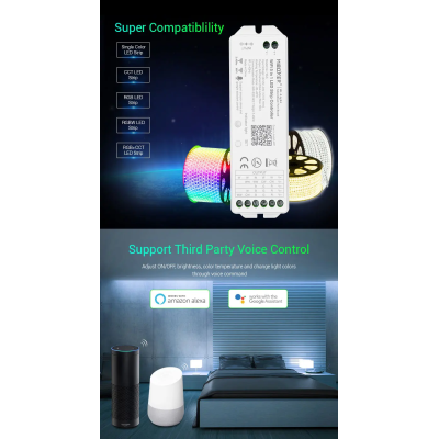 Sterownik LED WiFi RGB+CCT 12-24VDC 5w1 WL5