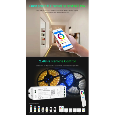 Sterownik LED WiFi RGB+CCT 12-24VDC 5w1 WL5