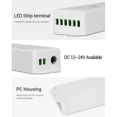 Sterownik LED WiFi RGB+CCT 12-24VDC 5w1 WL5