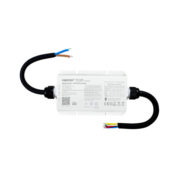 Sterownik woodoodporny LED WiFi RGB+CCT 12-48VDC 5w1 WL5-WP