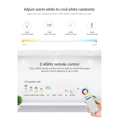 Sterownik woodoodporny LED WiFi RGB+CCT 12-48VDC 5w1 WL5-WP