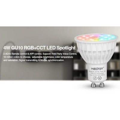 Lampa LED GU10 4W RGB+CCT 230V FUT103