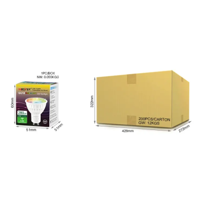 Lampa LED GU10 4W RGB+CCT 230V FUT103