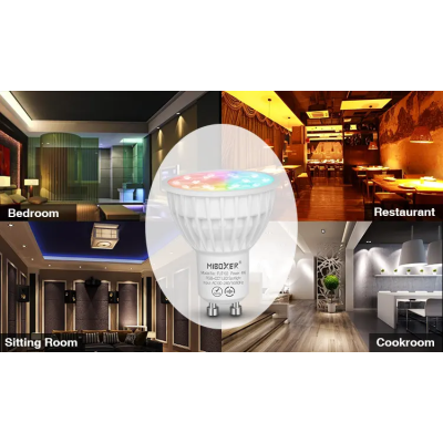 Lampa LED GU10 4W RGB+CCT 230V FUT103