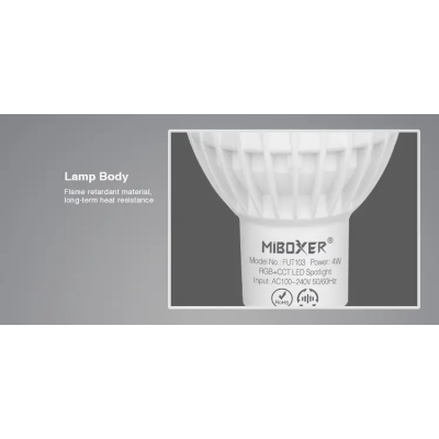 Lampa LED GU10 4W RGB+CCT 230V FUT103