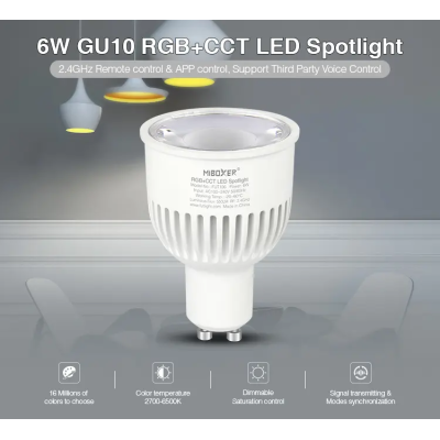 Lampa LED GU10 6W RGB+CCT 230V FUT106