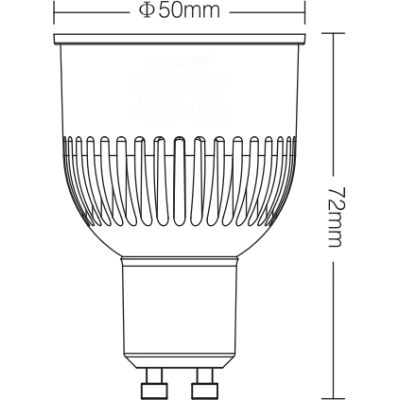Lampa LED GU10 6W RGB+CCT 230V FUT106